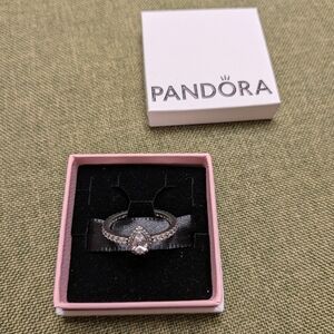 Pandora Teardrop Pave Ring Size 9